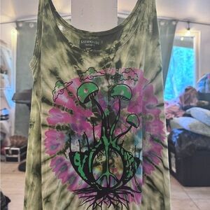 Kathmandu mushrooms Tie-Dye Tank Top